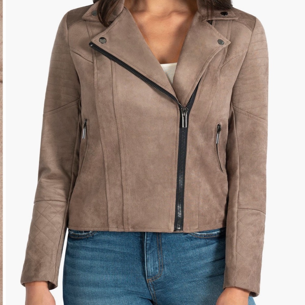 KUT from the Kloth faux suede motto jacket